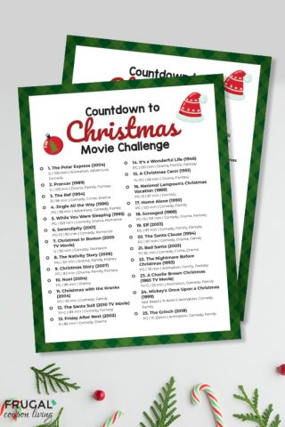 Christmas Movie List PDF