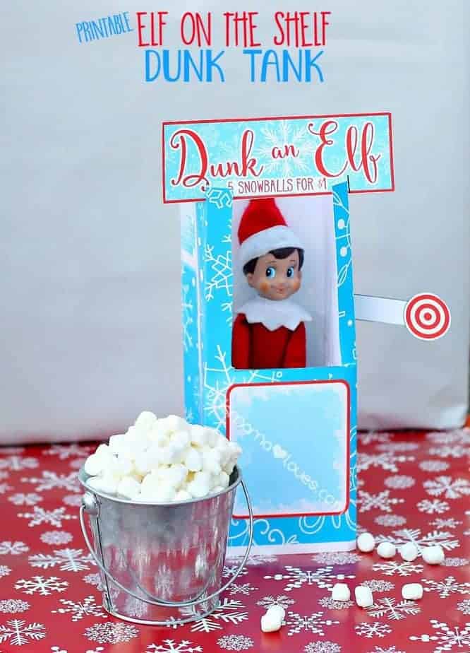 Elf on the Shelf Dunkin Booth Printable