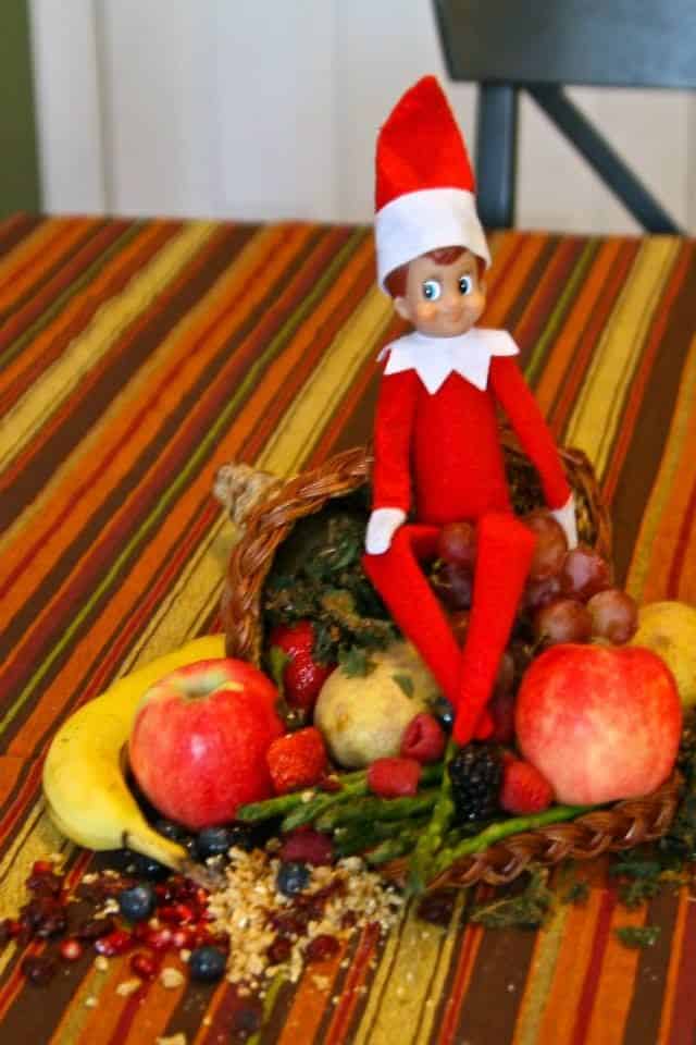 Thanksgiving Ideas for Elf on a Shelf Ideas | Elf Cornucopia Harvest