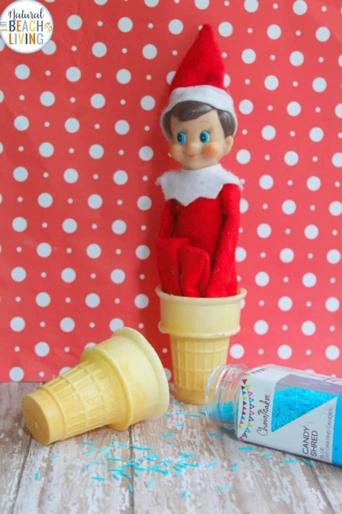 Elf on the Shelf Ice Cream Cone | Elf Preschool Ideas