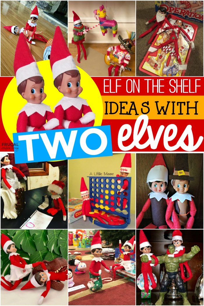 elf on the shelf ideas with two elves