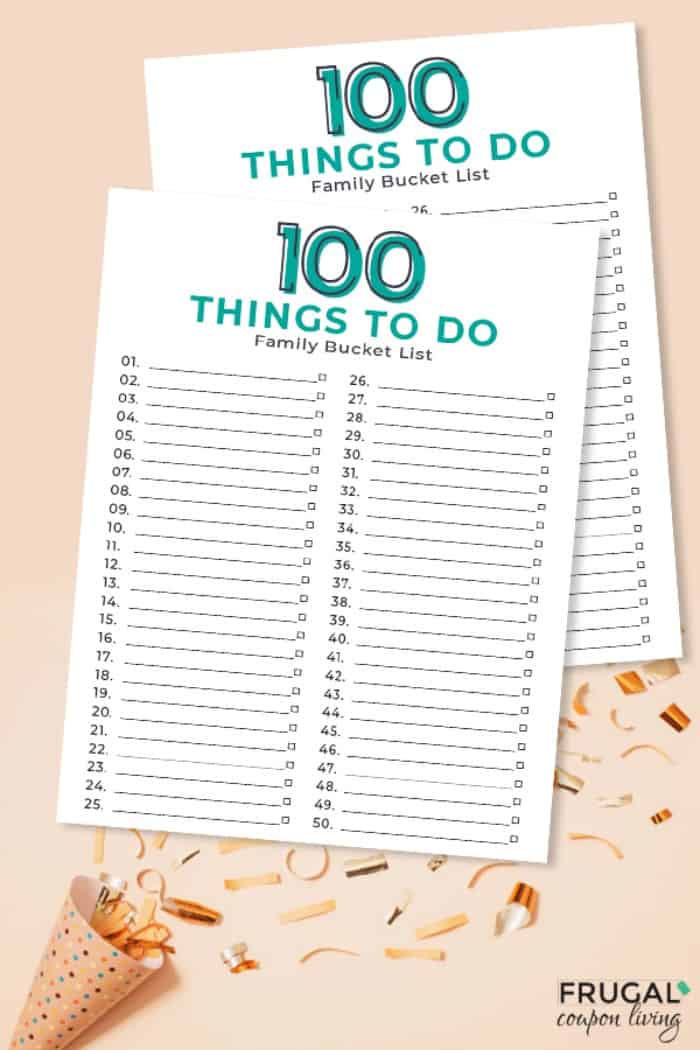 Printable Bucket List Template PDF