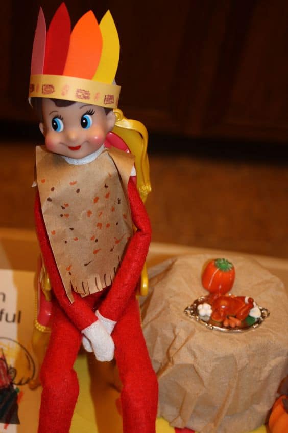 Elf on the Shelf Indian Native American Costume & Thanksgiving Ideas