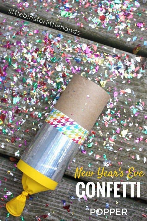 DIY New Year's Eve Confetti Poppers Craft