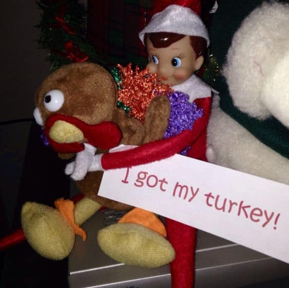 Elf Thanksgiving Ideas | Elf on the Shelf Turkey