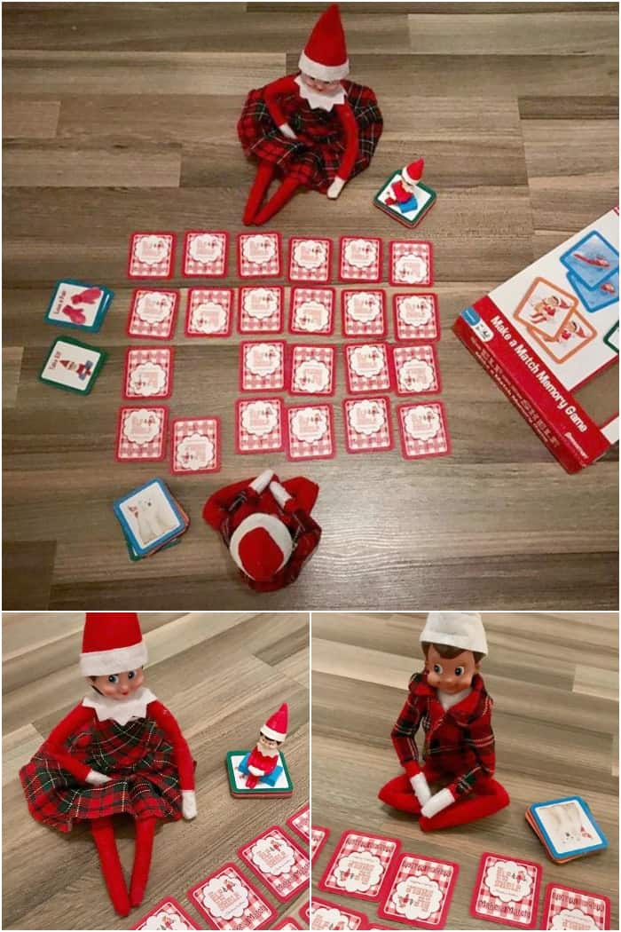 Two Elf Ideas - Elf on the Shelf Memory Game Night