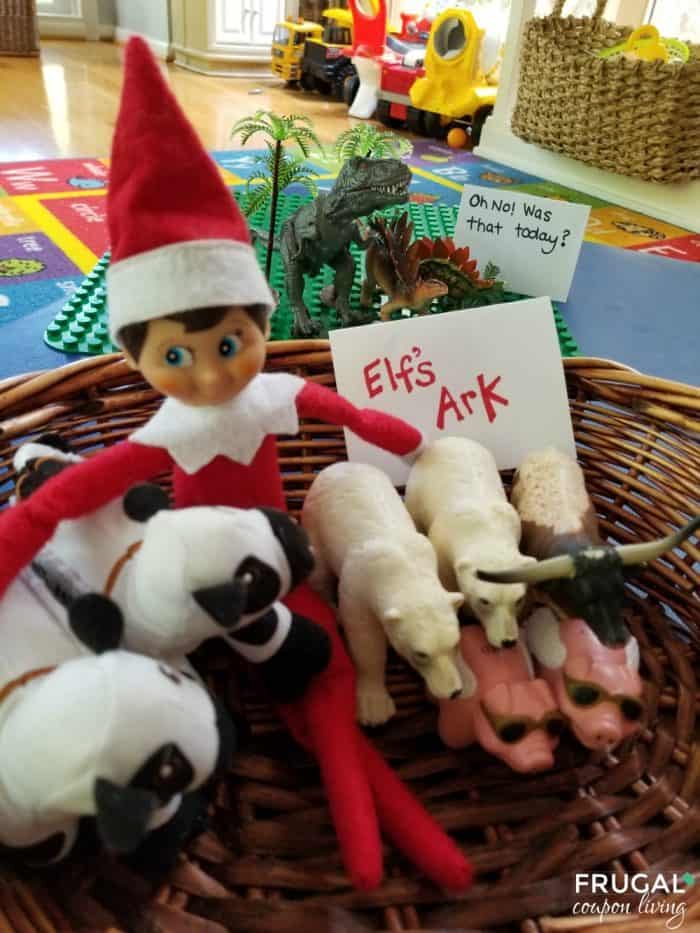 Funny Elf on a Shelf Joke - Noah's Ark with Left Behind Dinosaurs