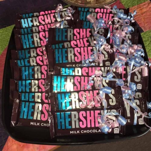 He or She Hershey Gender Reveal Party Idea & Party Favor