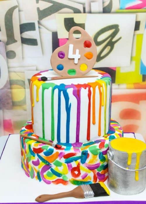 Art Party Ideas for Kids | Art Birthday Cake