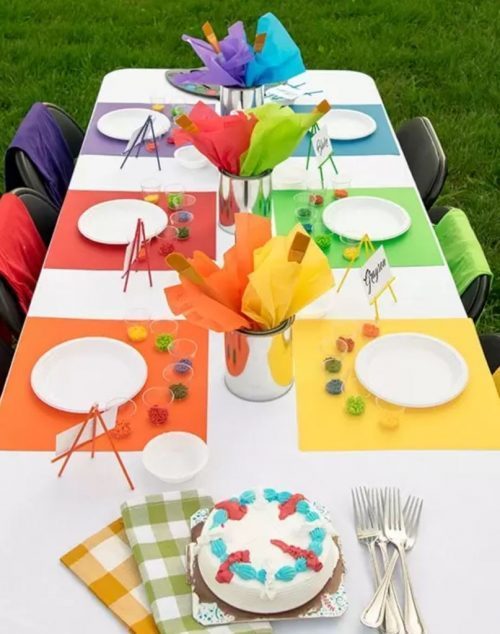 Art Birthday Party Ideas | Artist Table Decor