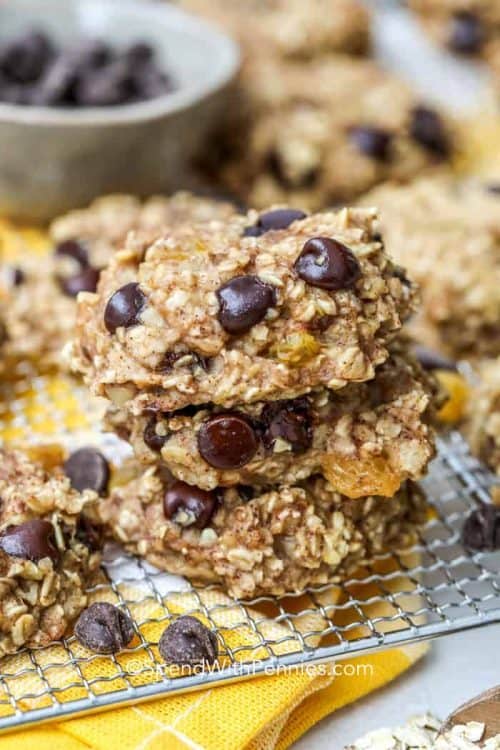 The Best Breakfast Cookie - Banana Chocolate Chip Cookie and Simple Breakfast Items