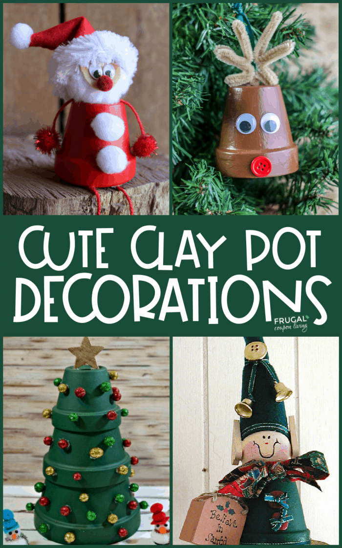 Cute Clay Pot Decoration Ideas for Christmas