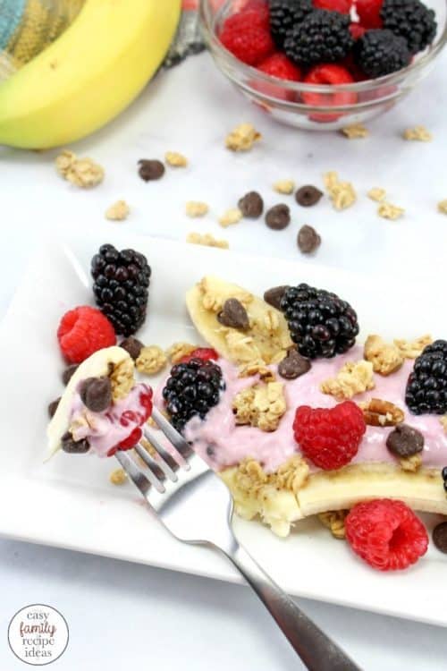 Easy & Healthy Breakfast Banana Splits | Quick & Simple Recipes for Adults and Kids