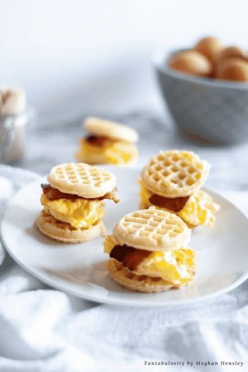 Mini Waffle Breakfast Sandwiches + Simple Breakfast Items for Kids & Adults