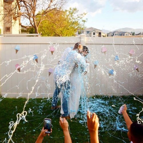 Gender Reveal Party Idea | Silly String the Parents