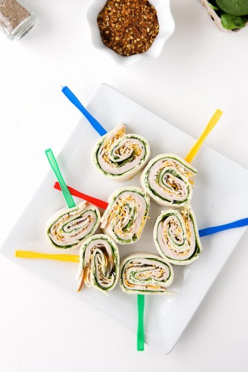 Turkey Spinach Pinwheels + Healthy Snack Ideas