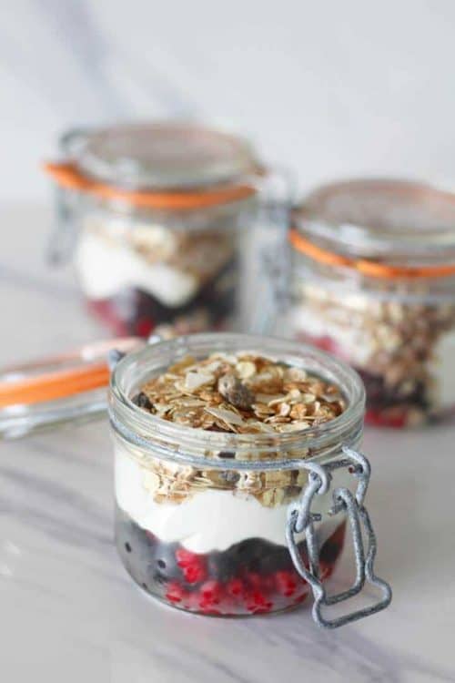 Healthy Yogurt Fruit Pots & Easy Simple Breakfast Menu Ideas