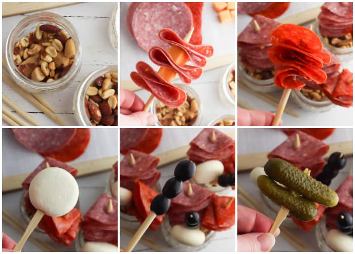 How to make a Simple Charcuterie Board in a Mason Jar