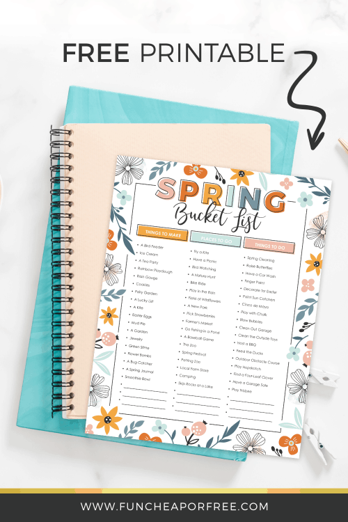 Spring Bucket List Printables + Year Round Buck List Ideas