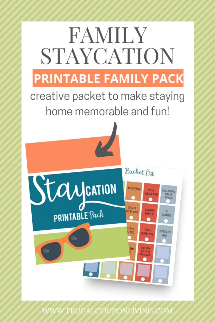 Boredom Busters & Fun Ideas for a Staycation at Home Printable Planner