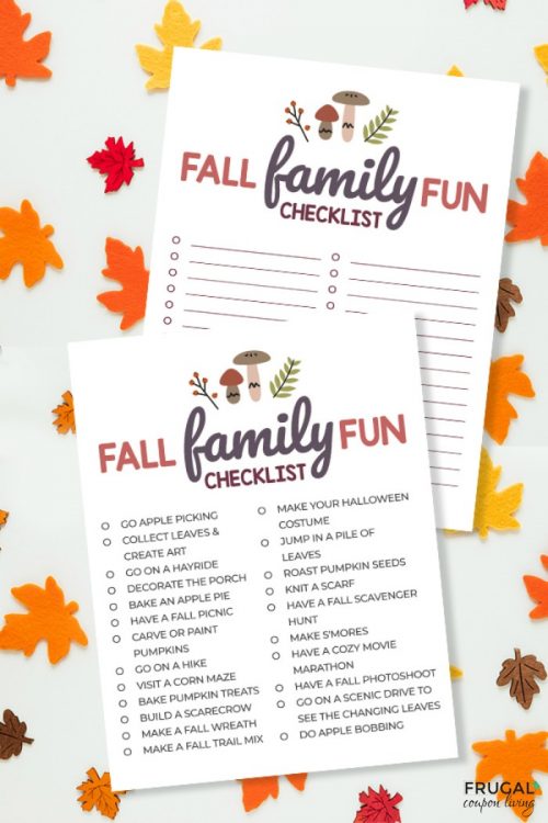 Fall Bucket List Printable + Family Bucket List Ideas