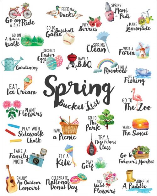 Spring Bucket List Printables + Year Round Buck List Ideas