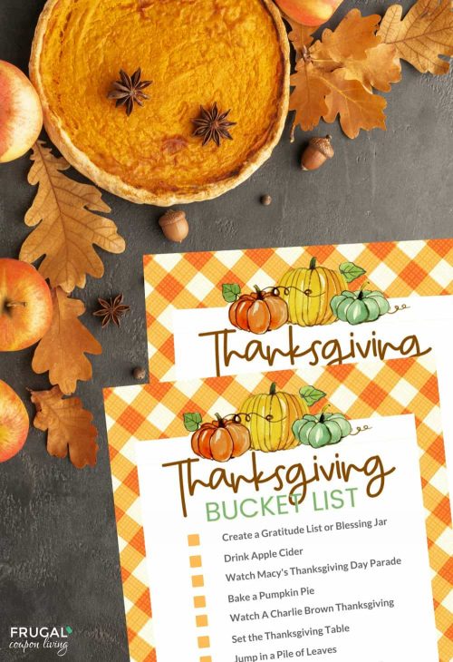 Thanksgiving Bucket List Ideas + Bucket List Printables