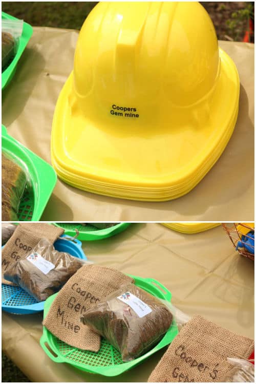 Yellow Plastic Construction Hats Mine Party Decor & Rocking Rock Party Favors