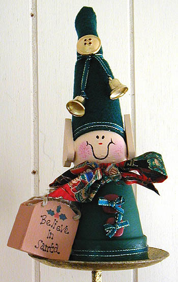 Elf Clay Pot Decoration Ideas for Christmas