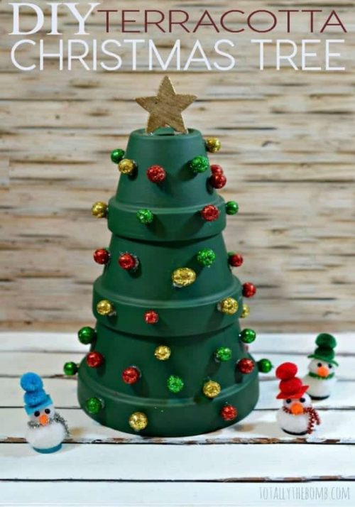 Christmas Tree Clay Pot Crafts Ideas