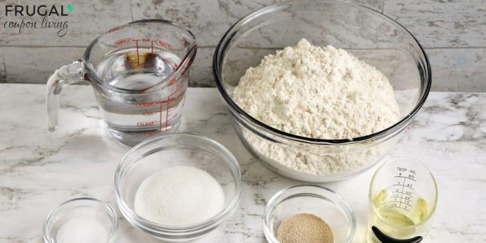 Ingredients for Bread Machine White Bread