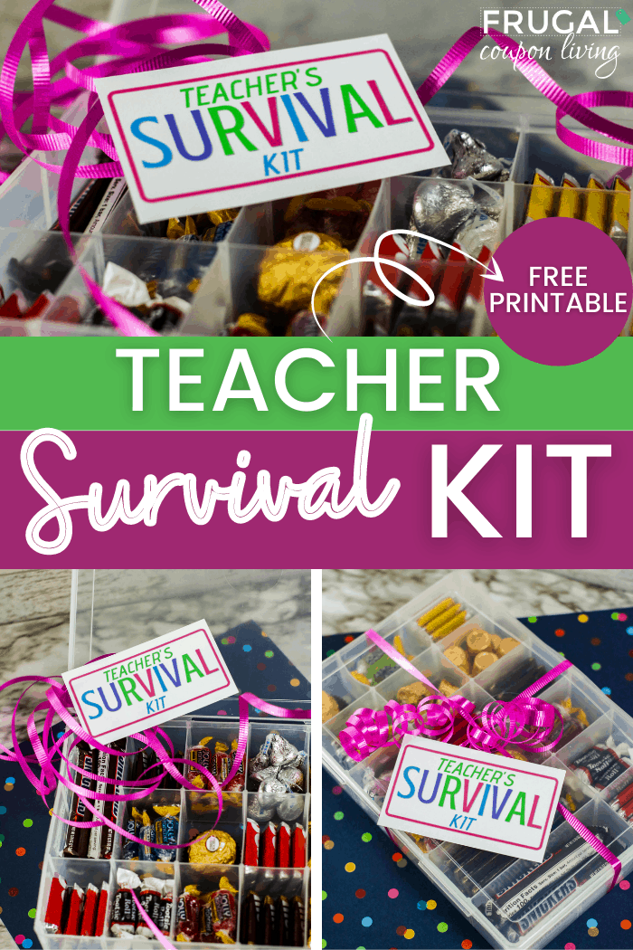 Teacher Survival Kit Gift and Printable Frugal Coupon Living