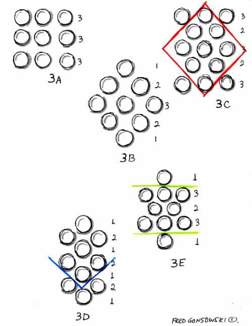  How do you fix decorative plates on the wall sketch featuring diamonds and squares