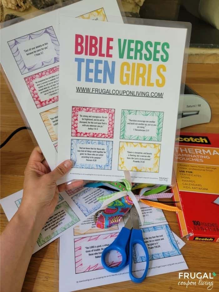 bible verse cards for teen girls