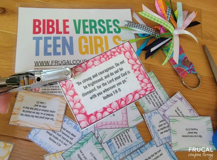 hole punch bible verse cards