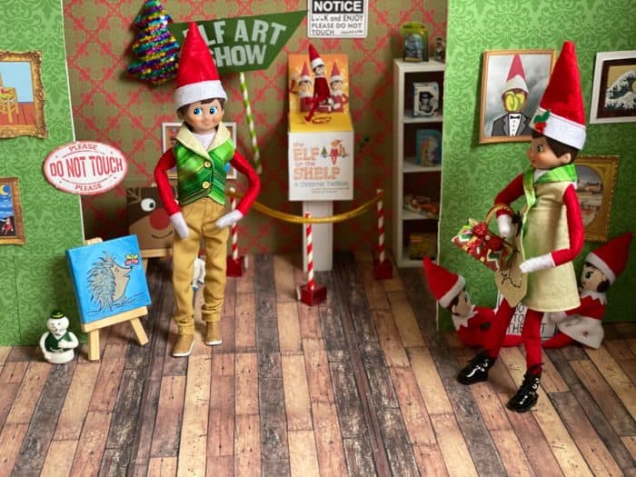 Art Museum Elf on the Shelf Idea