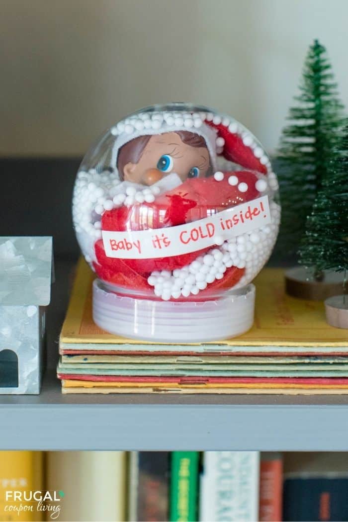 DIY Elf on the Shelf Snow Globe Craft