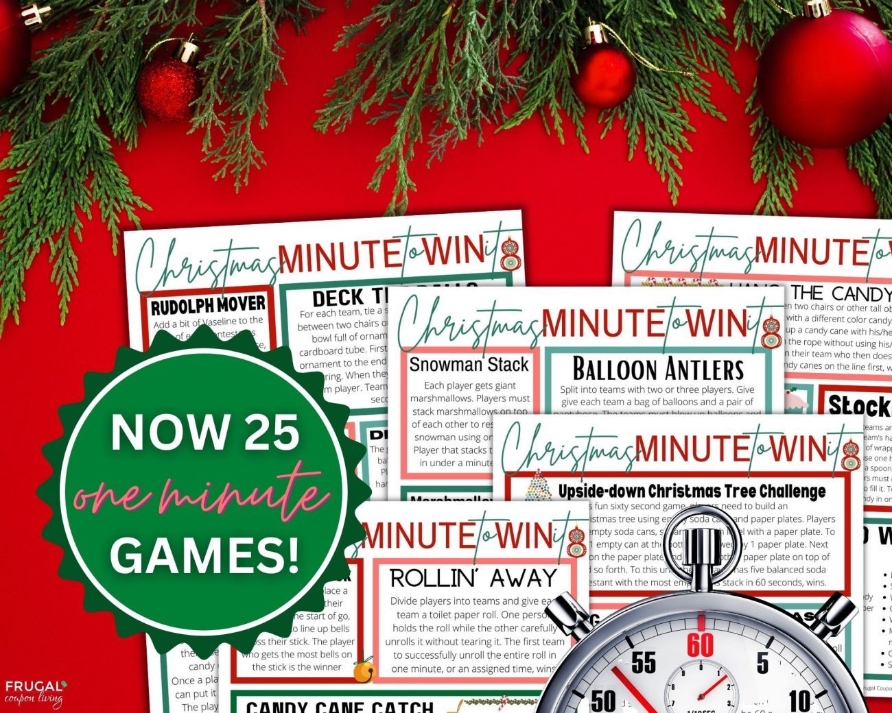 25 Fun Minute to Win it Games for Christmas Party