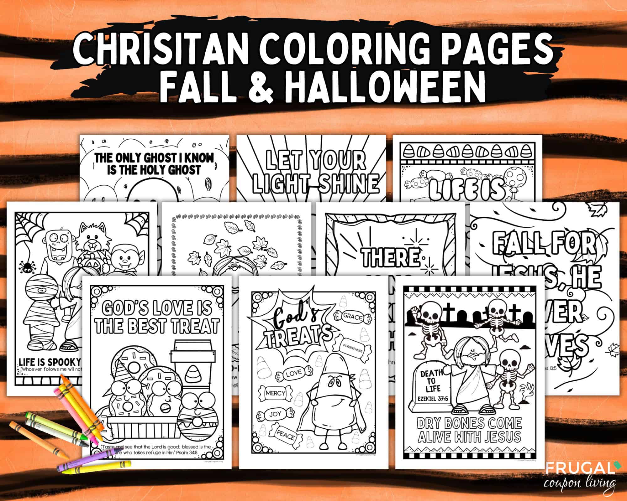 christian halloween color pages