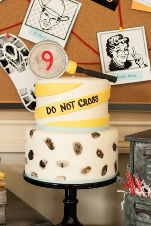 Detective Party Cake