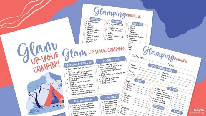 glamping checklist