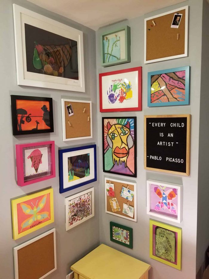 Kids Artwork Gallery Wall