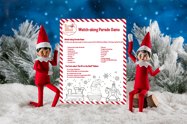 Elf on the Shelf parade printable activity