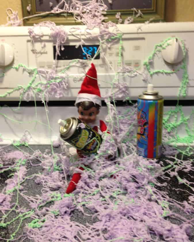 Messy Elf on the Shelf Silly String