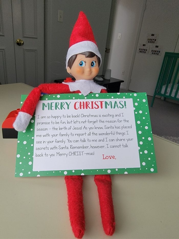 Elf on the Shelf Letter About Jesus