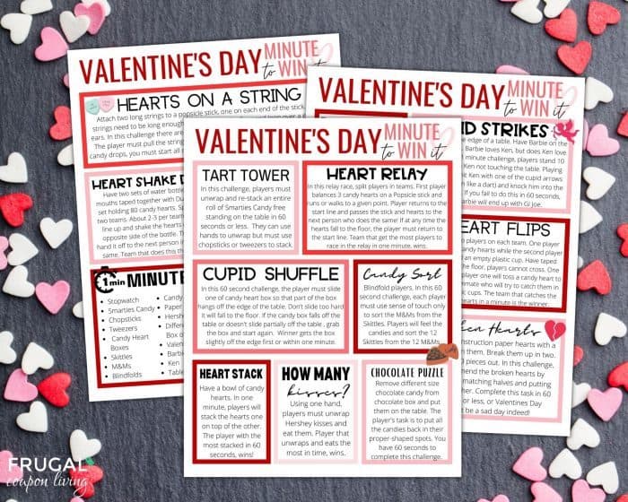 Valentine's Day Minute to Win it Games PDF