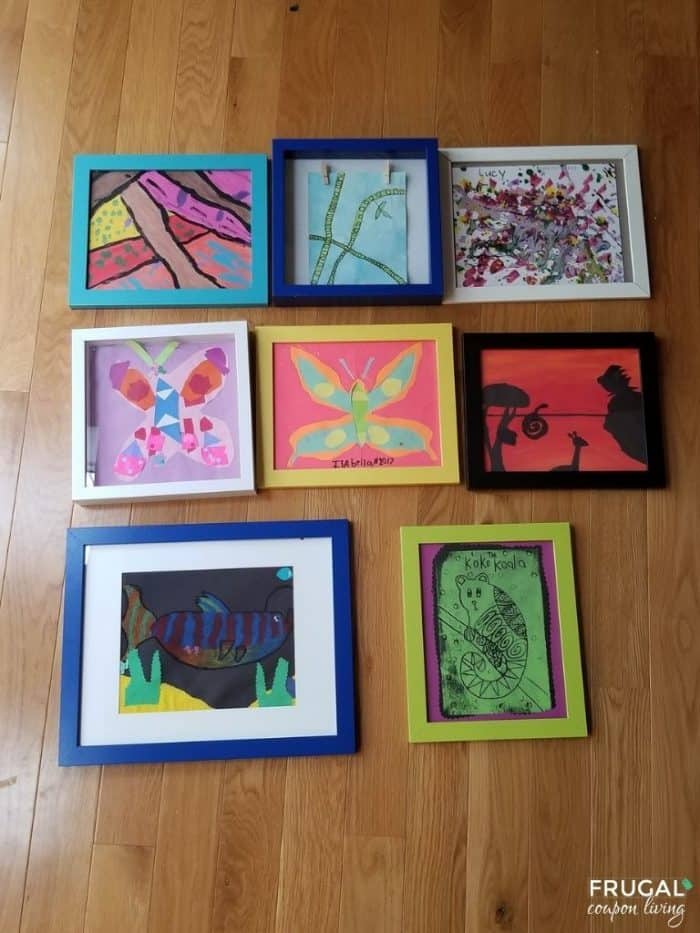 how to make a kids artwork display