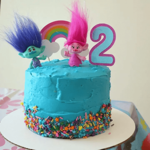 Easy Trolls cake