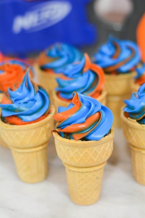 Blippi Cupcakes in an Ice Cream Cone