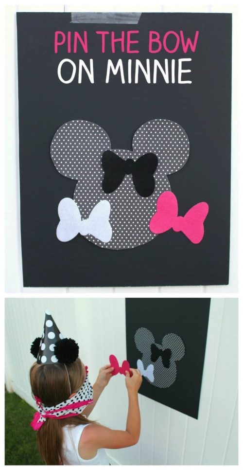 Pin the Bow on Minnie Mouse Party Game